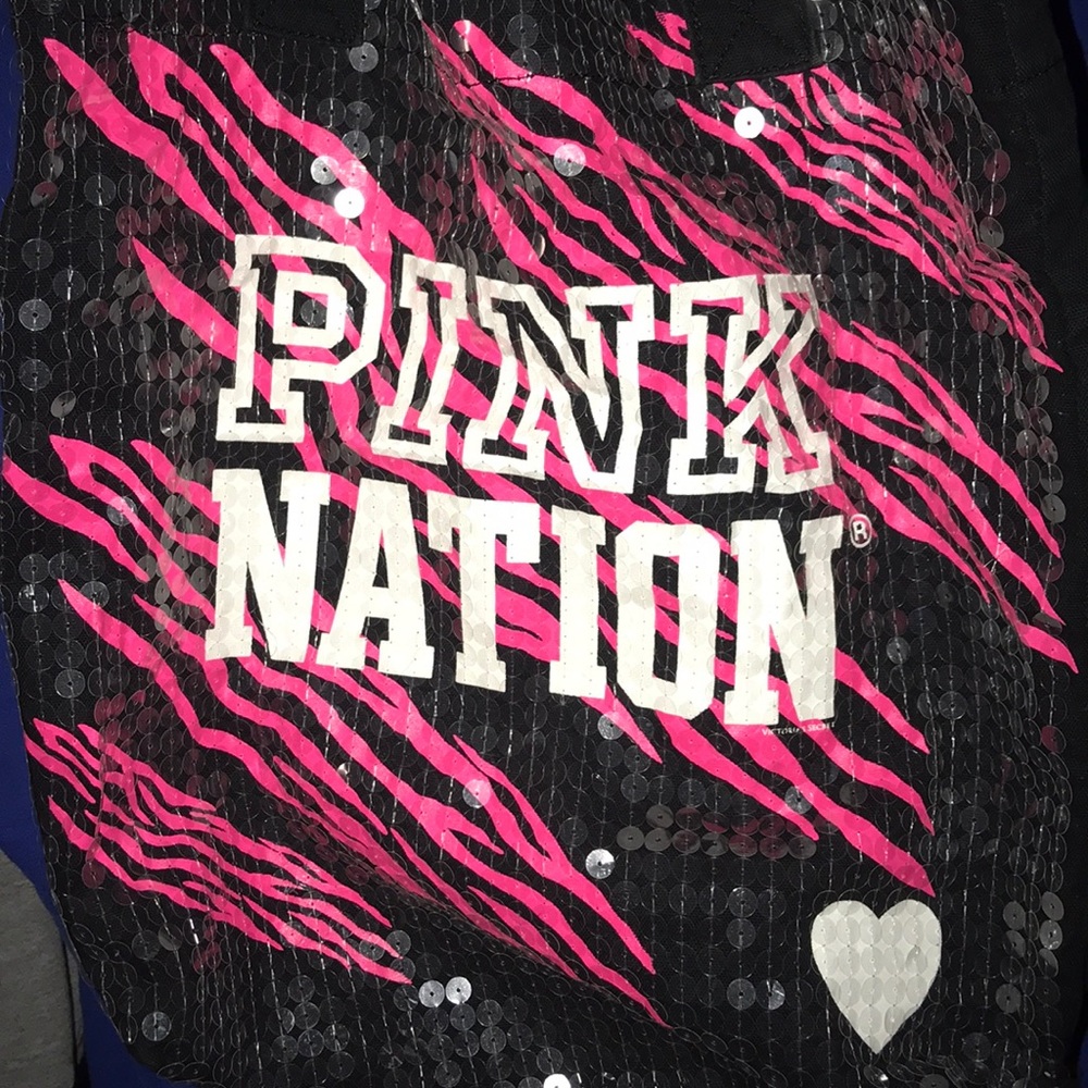 PINK NATION Sequin Tote